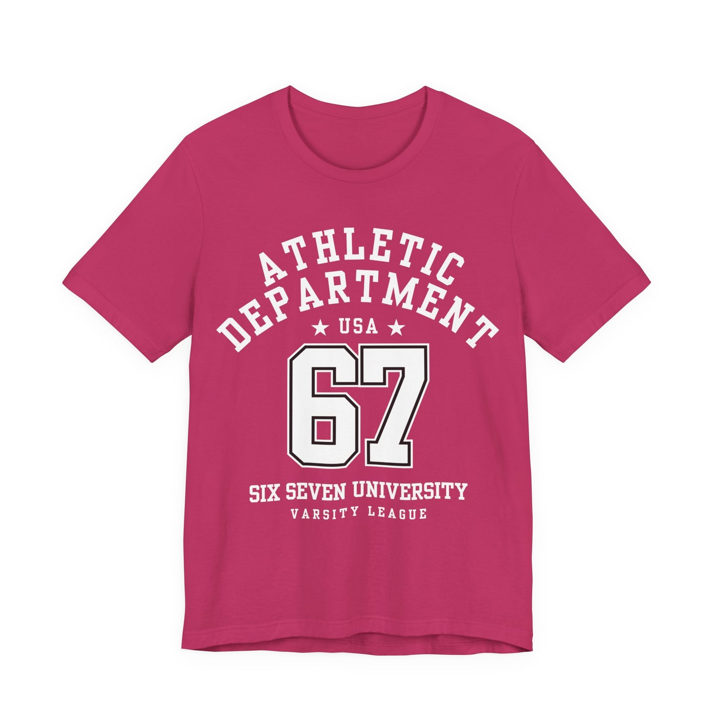 Adult 67 Athletic Department Varsity University Jersey Style (Unisex T-Shirt)