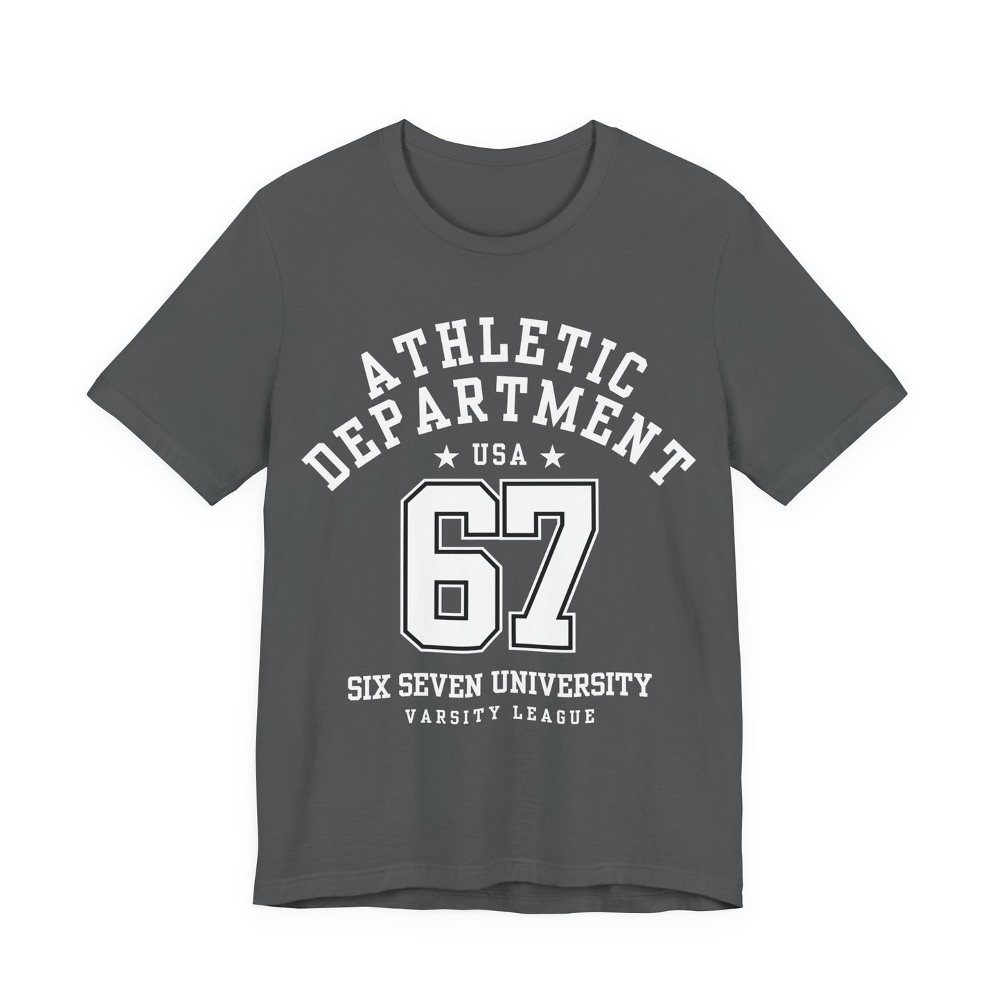 Adult 67 Athletic Department Varsity University Jersey Style (Unisex T-Shirt)