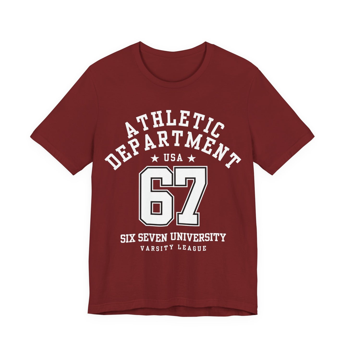 Adult 67 Athletic Department Varsity University Jersey Style (Unisex T-Shirt)
