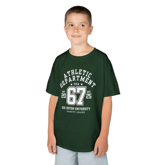 Kids 67 Athletic Department Varsity University Jersey Style (Unisex T-Shirt)