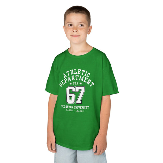 Kids Number 67 Tee — Youth Athletic Jersey-Style Shirt