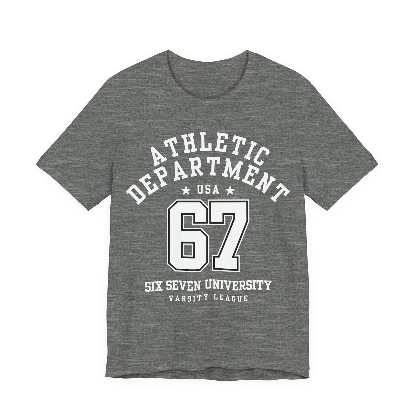 Adult 67 Athletic Department Varsity University Jersey Style (Unisex T-Shirt)