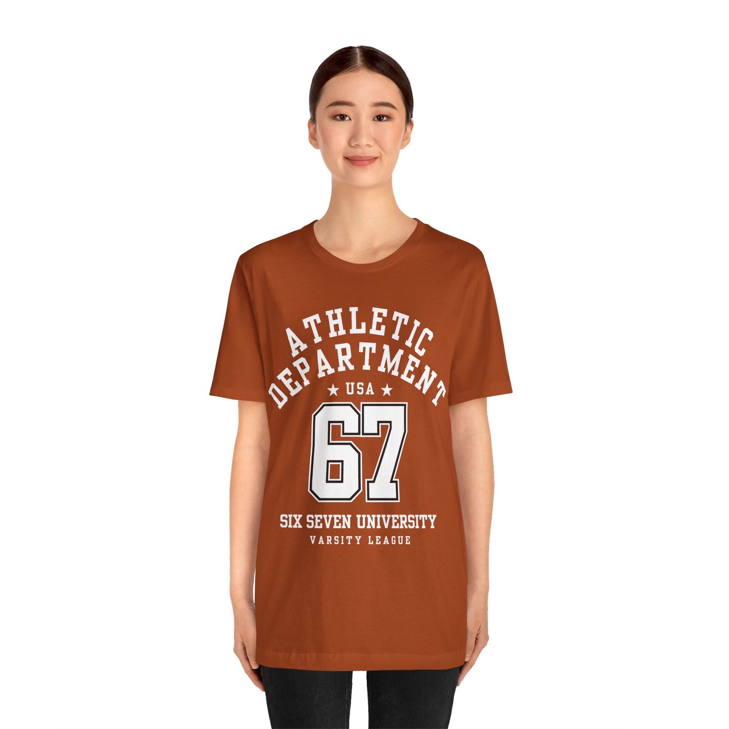 Adult 67 Athletic Department Varsity University Jersey Style (Unisex T-Shirt)