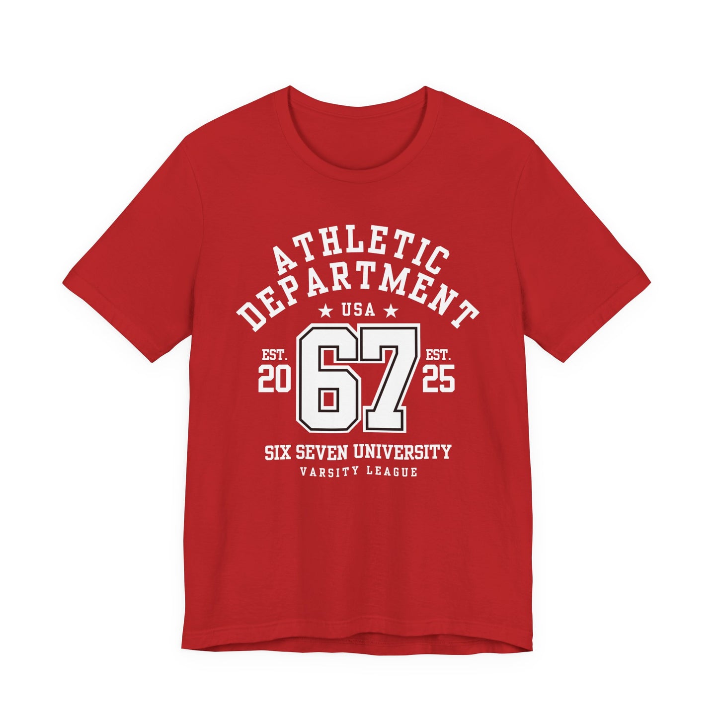 Adult 67 Athletic Department Varsity University Jersey Style (Unisex T-Shirt)