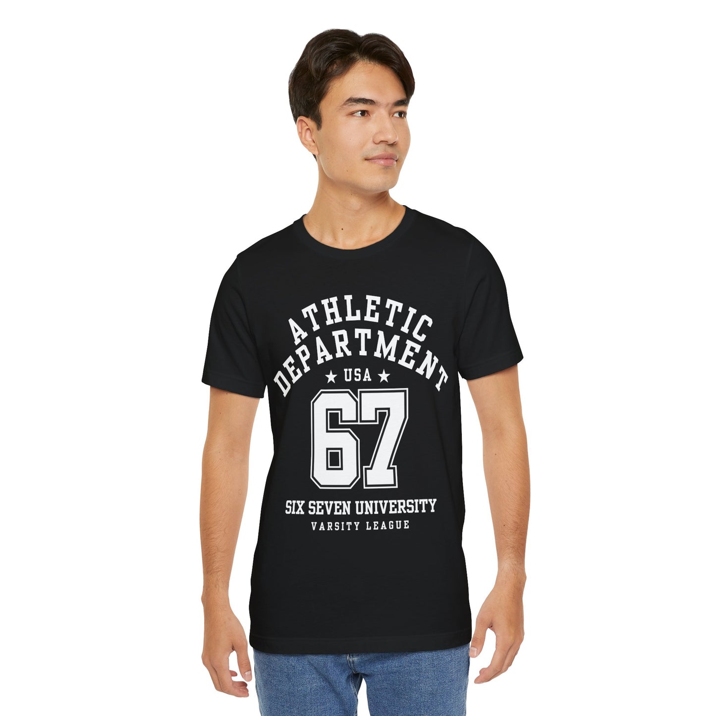 Adult 67 Athletic Department Varsity University Jersey Style (Unisex T-Shirt)