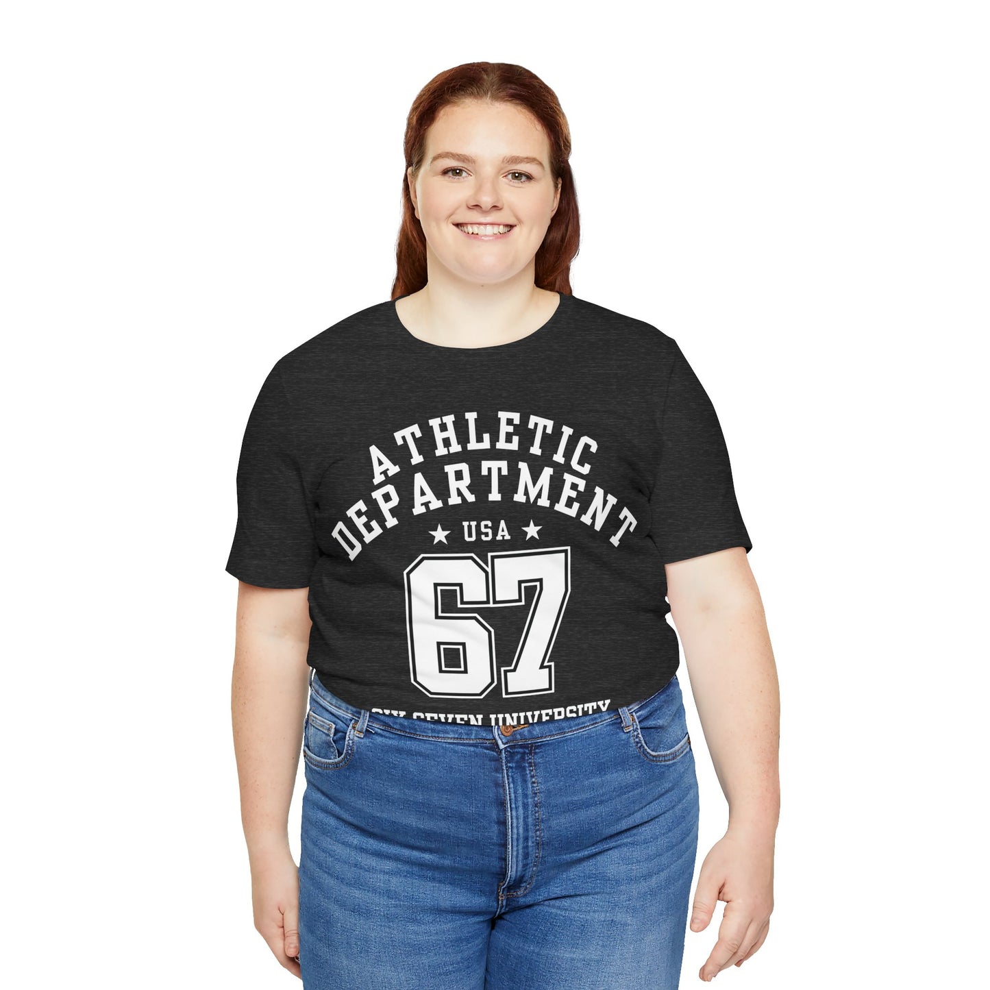Adult 67 Athletic Department Varsity University Jersey Style (Unisex T-Shirt)
