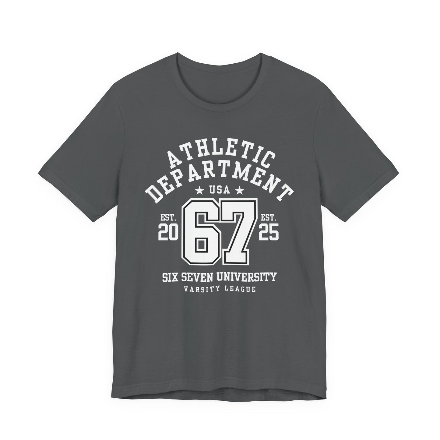 Adult 67 Athletic Department Varsity University Jersey Style (Unisex T-Shirt)