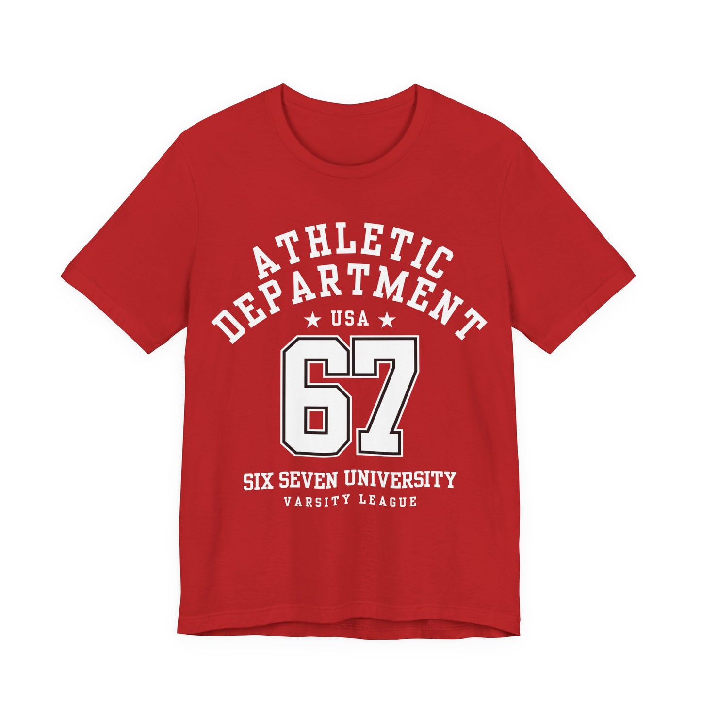 Adult 67 Athletic Department Varsity University Jersey Style (Unisex T-Shirt)