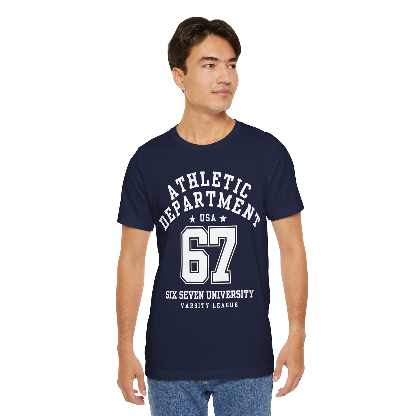 Adult 67 Athletic Department Varsity University Jersey Style (Unisex T-Shirt)