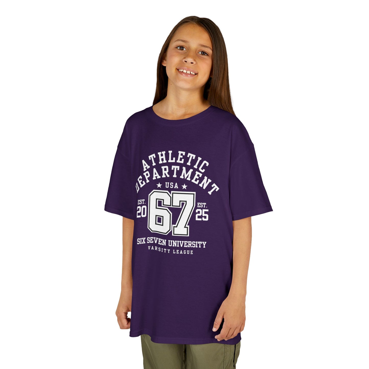 Kids 67 Athletic Department Varsity University Jersey Style (Unisex T-Shirt)