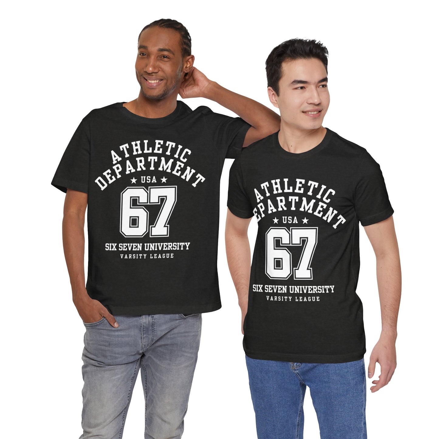 Adult 67 Athletic Department Varsity University Jersey Style (Unisex T-Shirt)