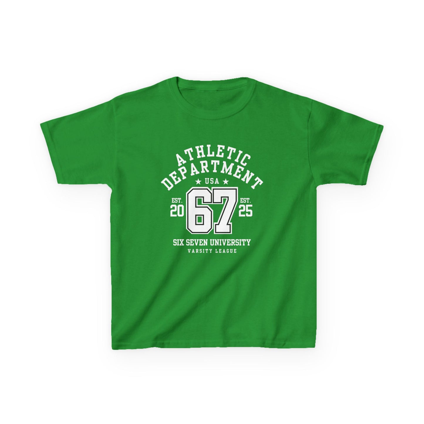 Kids 67 Athletic Department Varsity University Jersey Style (Unisex T-Shirt)