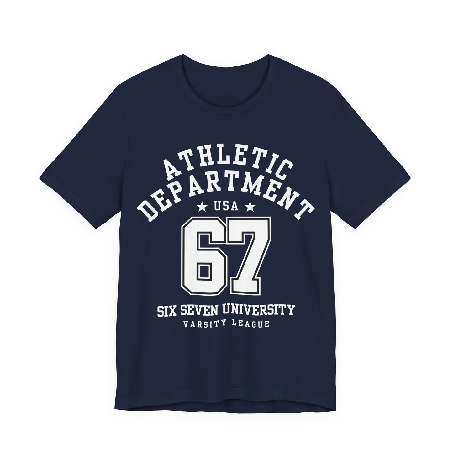 Adult 67 Athletic Department Varsity University Jersey Style (Unisex T-Shirt)