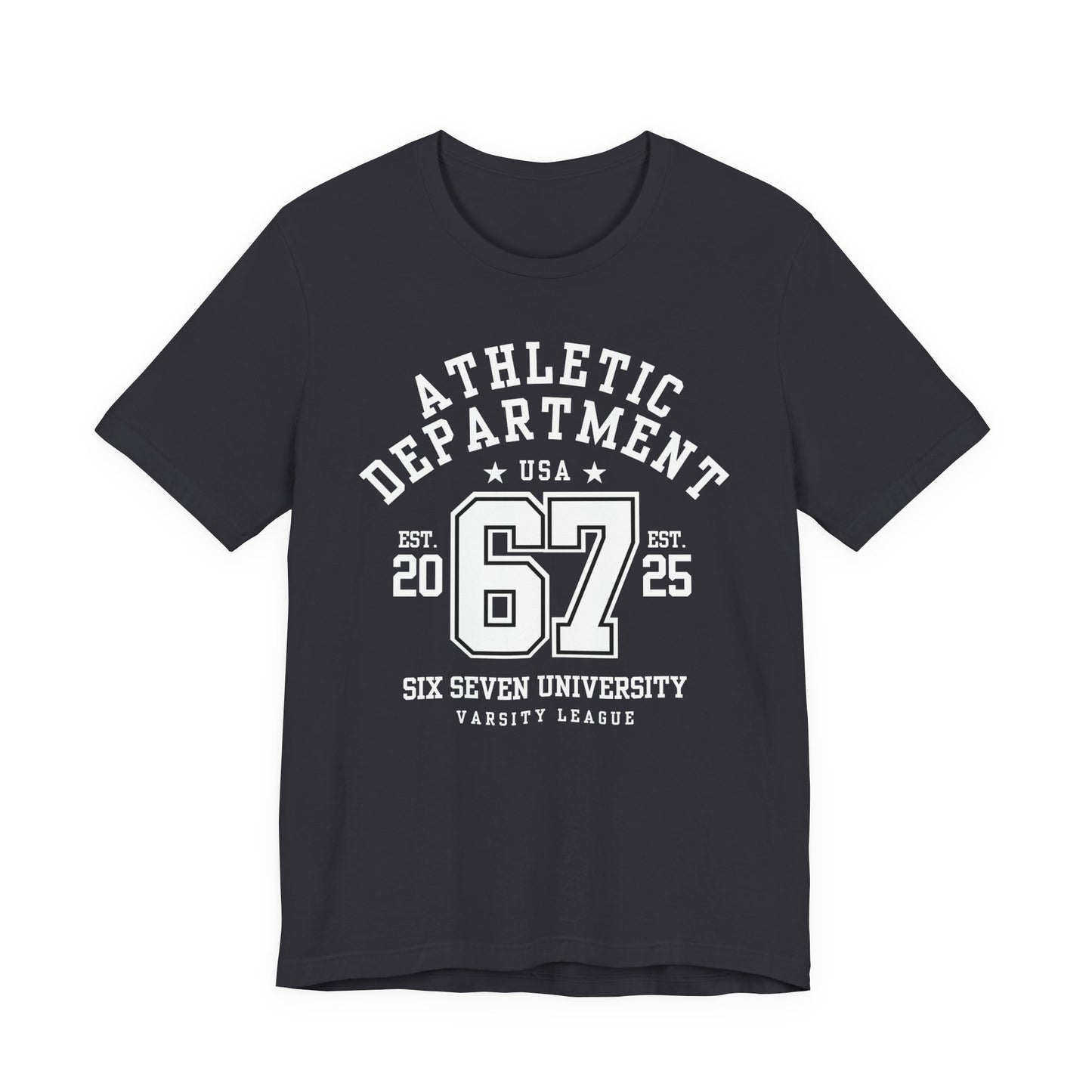 Adult 67 Athletic Department Varsity University Jersey Style (Unisex T-Shirt)