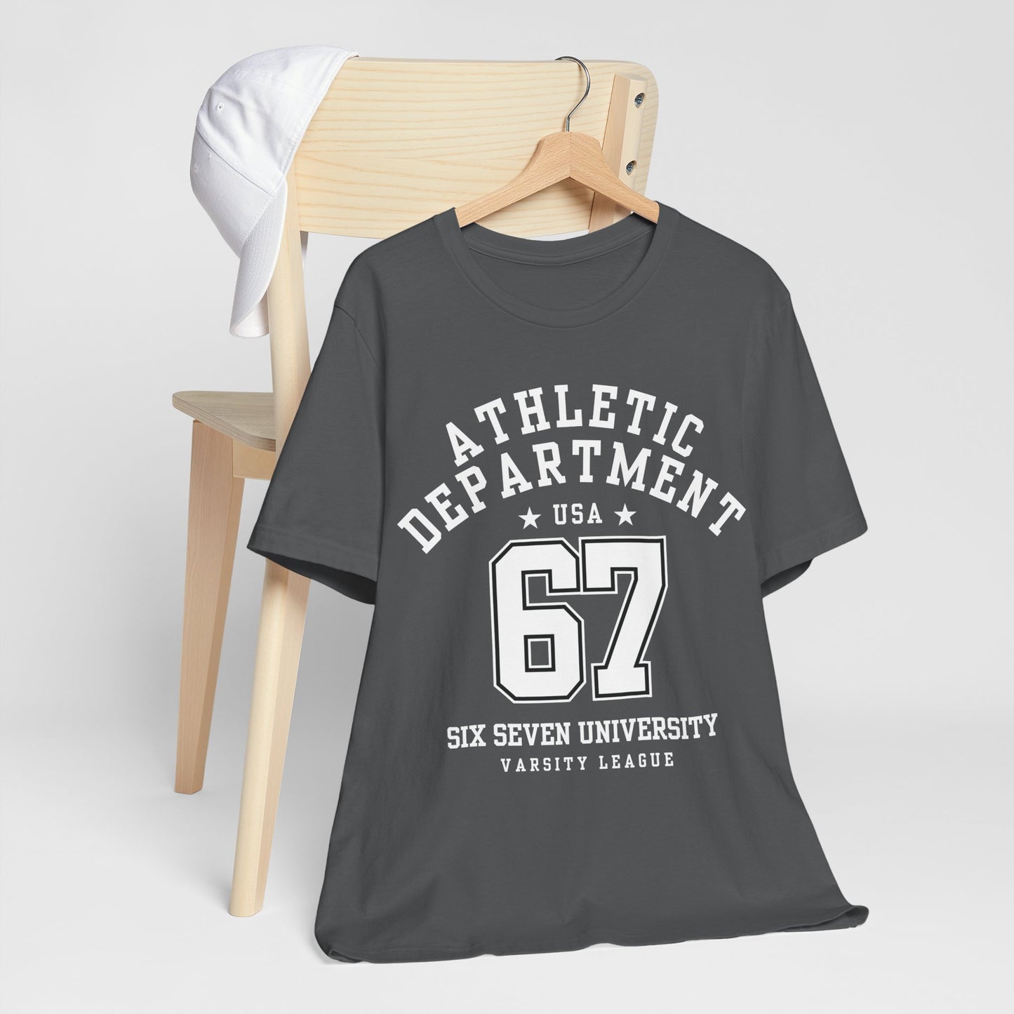 Adult 67 Athletic Department Varsity University Jersey Style (Unisex T-Shirt)