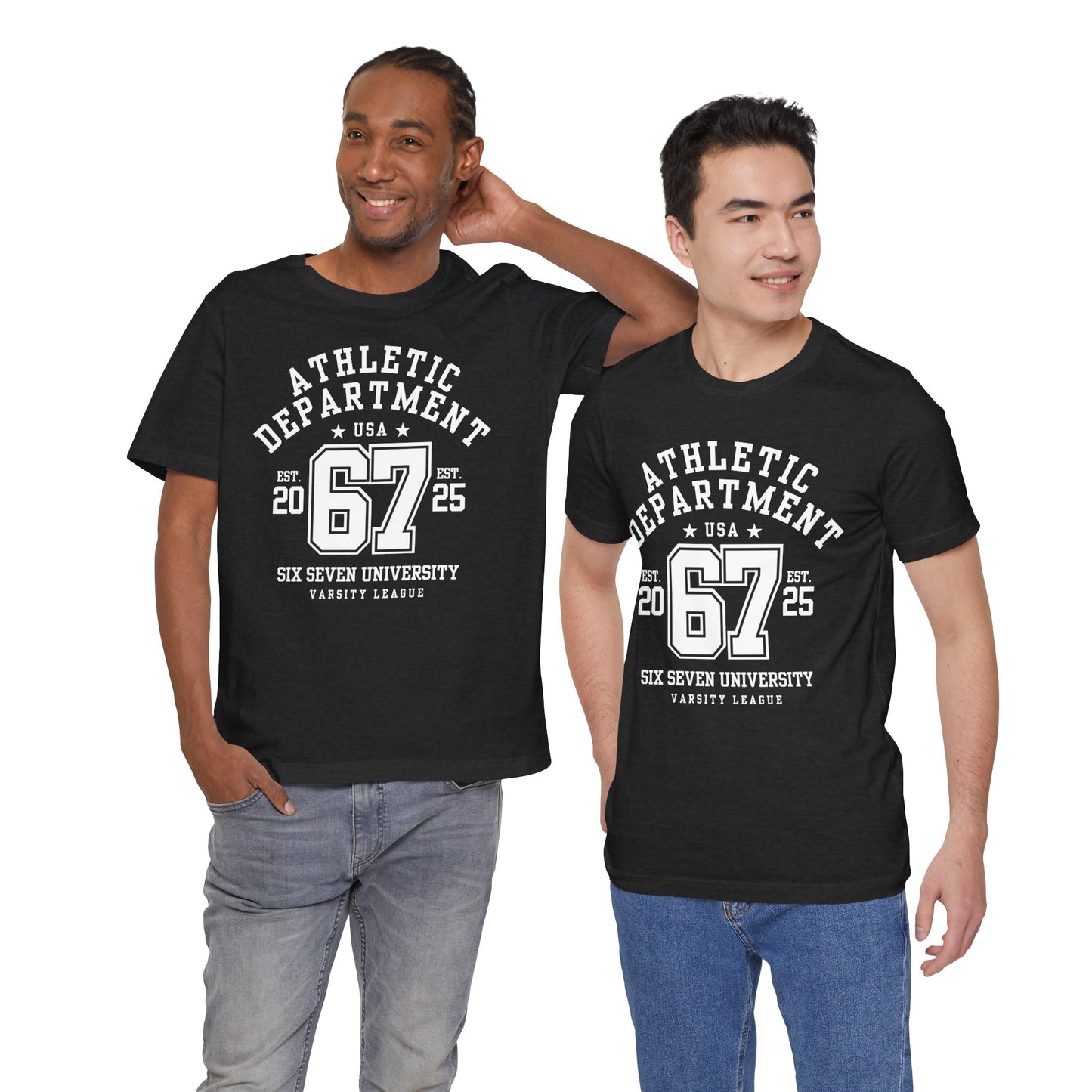 Adult 67 Athletic Department Varsity University Jersey Style (Unisex T-Shirt)