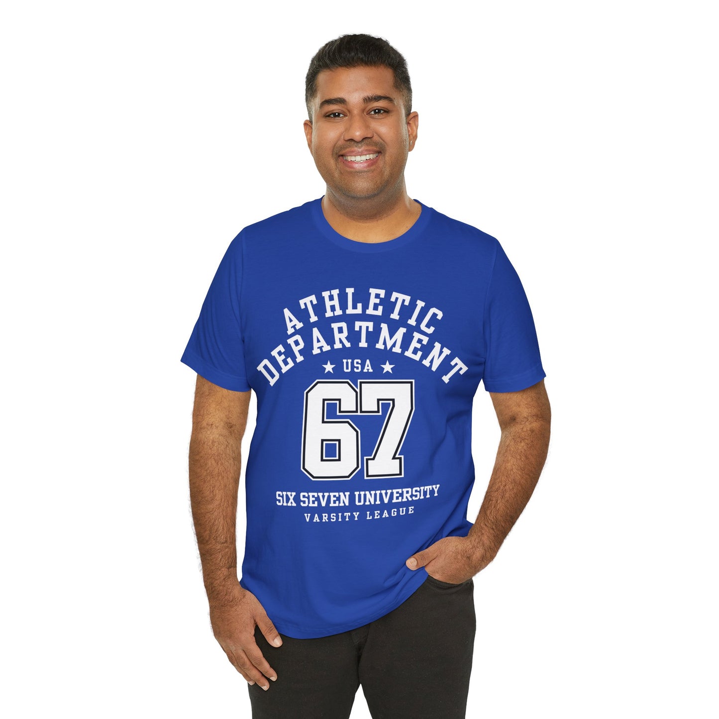 Adult 67 Athletic Department Varsity University Jersey Style (Unisex T-Shirt)